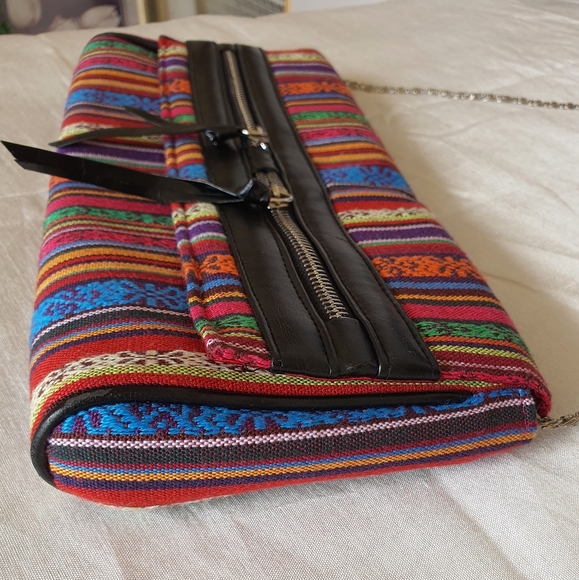 LONDON REBEL Multicolour Woven Clutch Bag - Picture 11 of 16